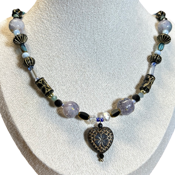 Handmade Enchanted Clover Heart Necklace