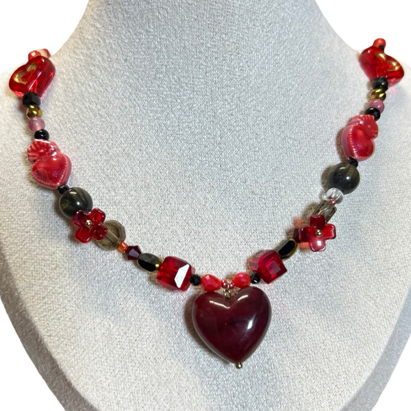 Handmade Bloody Heart Necklace