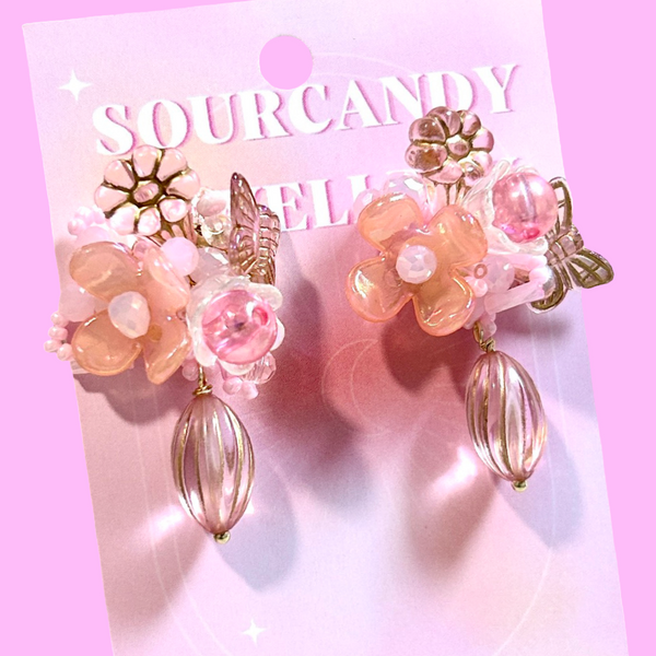 Pink Blossom Flutters Earrings