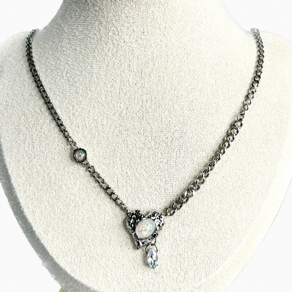 Opal Heart Necklace