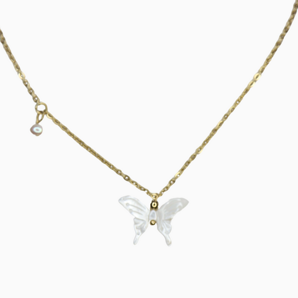 Nature Shell Butterfly Necklace