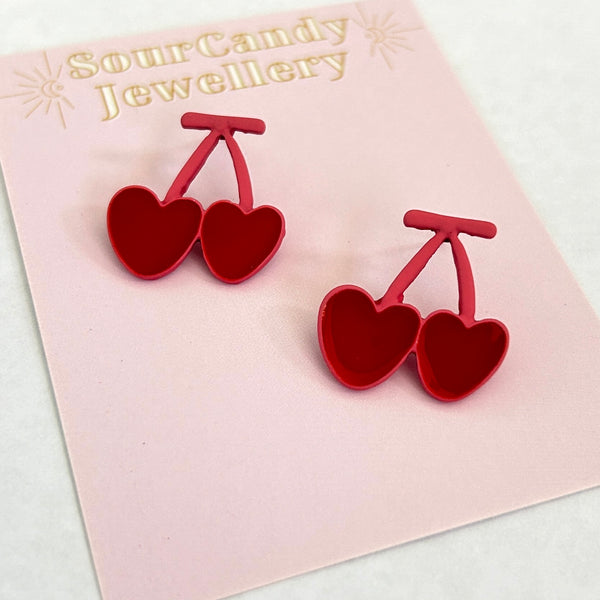 Heart Cherry Earrings