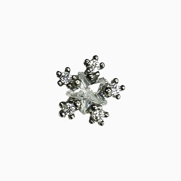 Crystal Star Barbell Stud