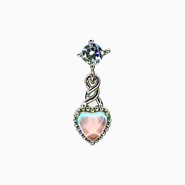 Aurora Heart Drop Barbell Stud