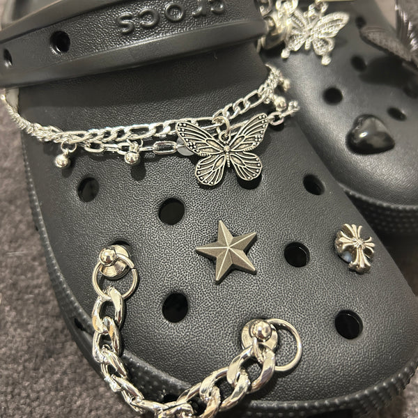 Butterfly Double Layer Crocs Charm Chain