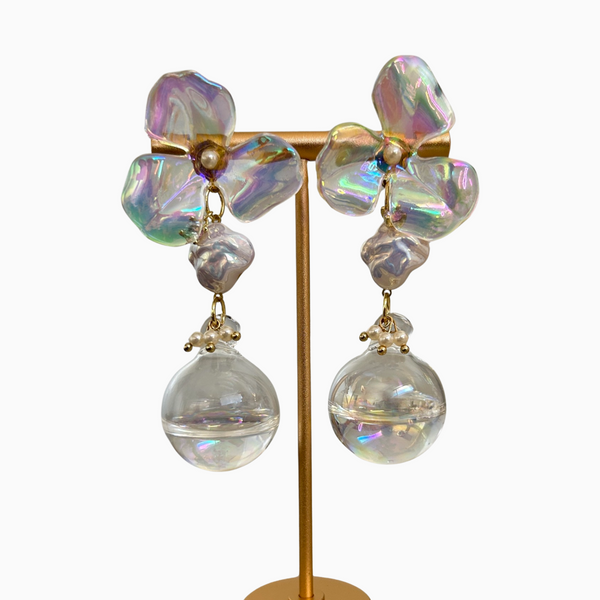 Dreamy Crystal Ball Earrings