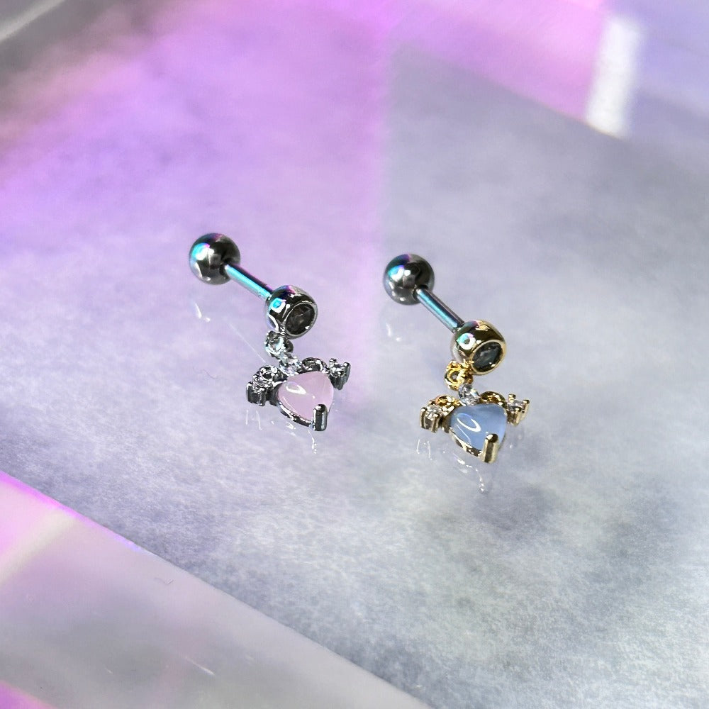 heart ear piercing